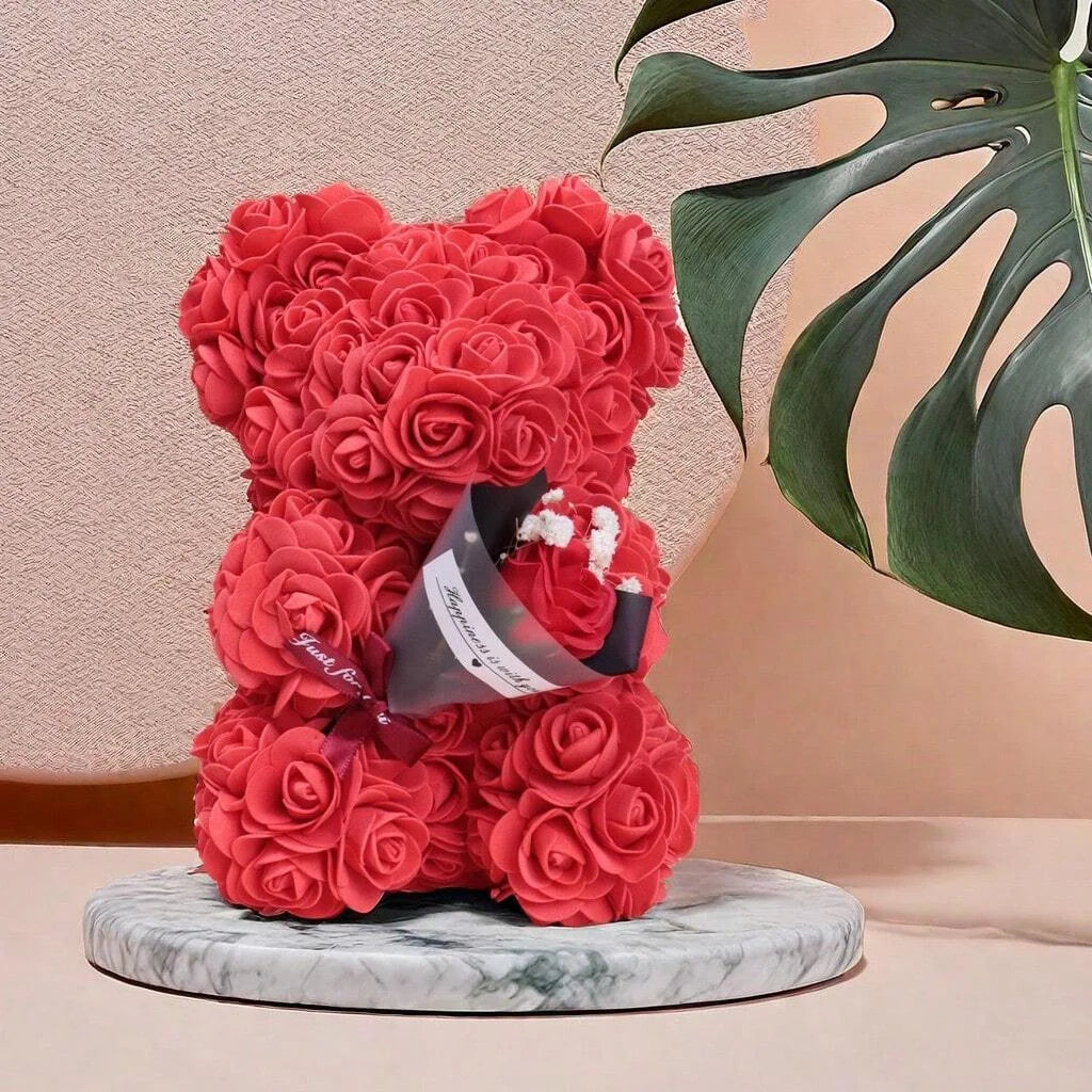 Mother's Day Foam Rose Teddy Bear Bouquet