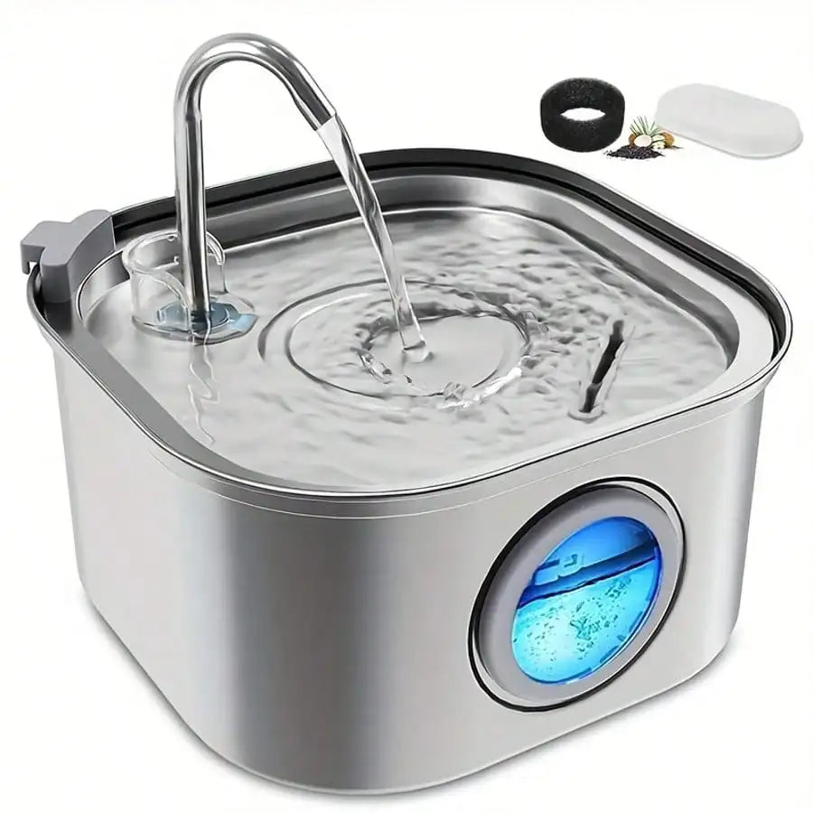 Stainless Steel Quiet Cat Dog Water Fountain