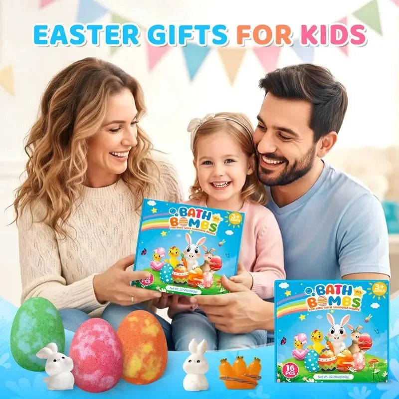 Kids Egg Bath Bombs Set With Surprise Toys