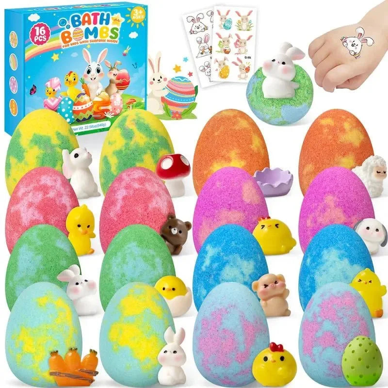 Kids Egg Bath Bombs Set With Surprise Toys