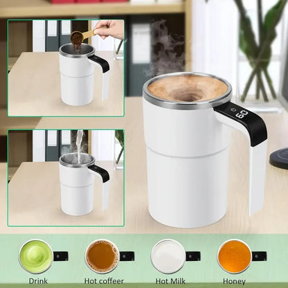 Smart mixing coffee cup LED display