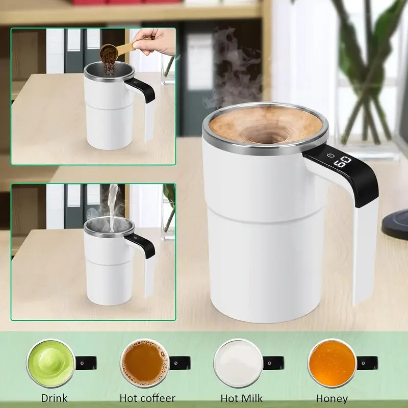 Smart mixing coffee cup LED display