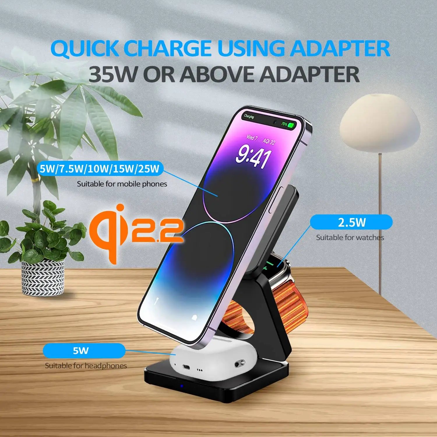 Magnetic 3-in-1 Wireless Charger