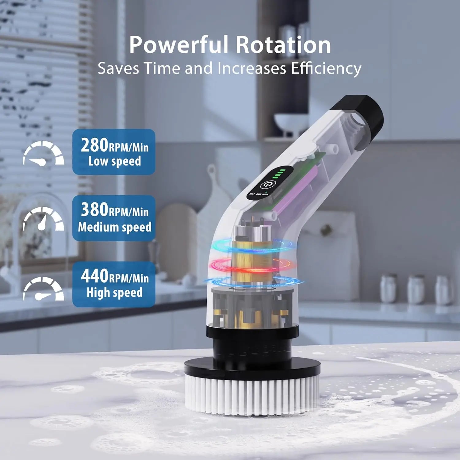 Electric Bathroom Kitchen Cleaning Brush