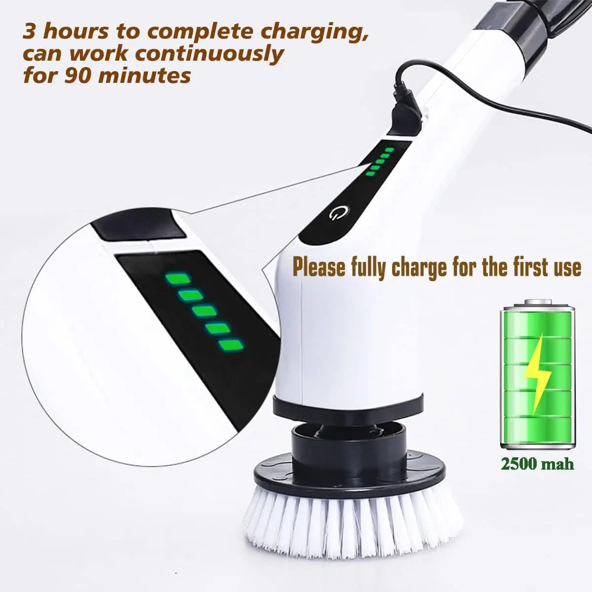 Electric Bathroom Kitchen Cleaning Brush